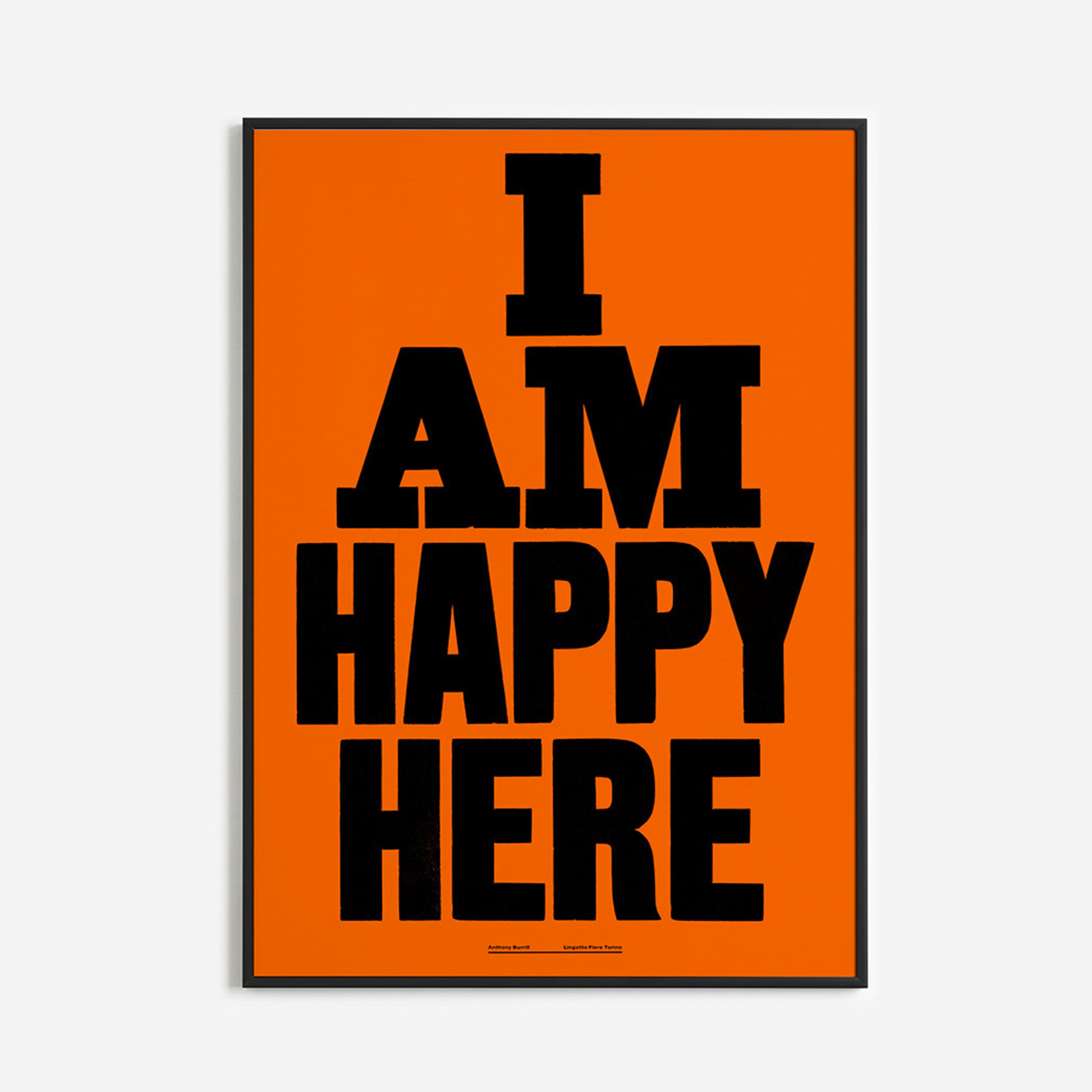 I am happy here orange