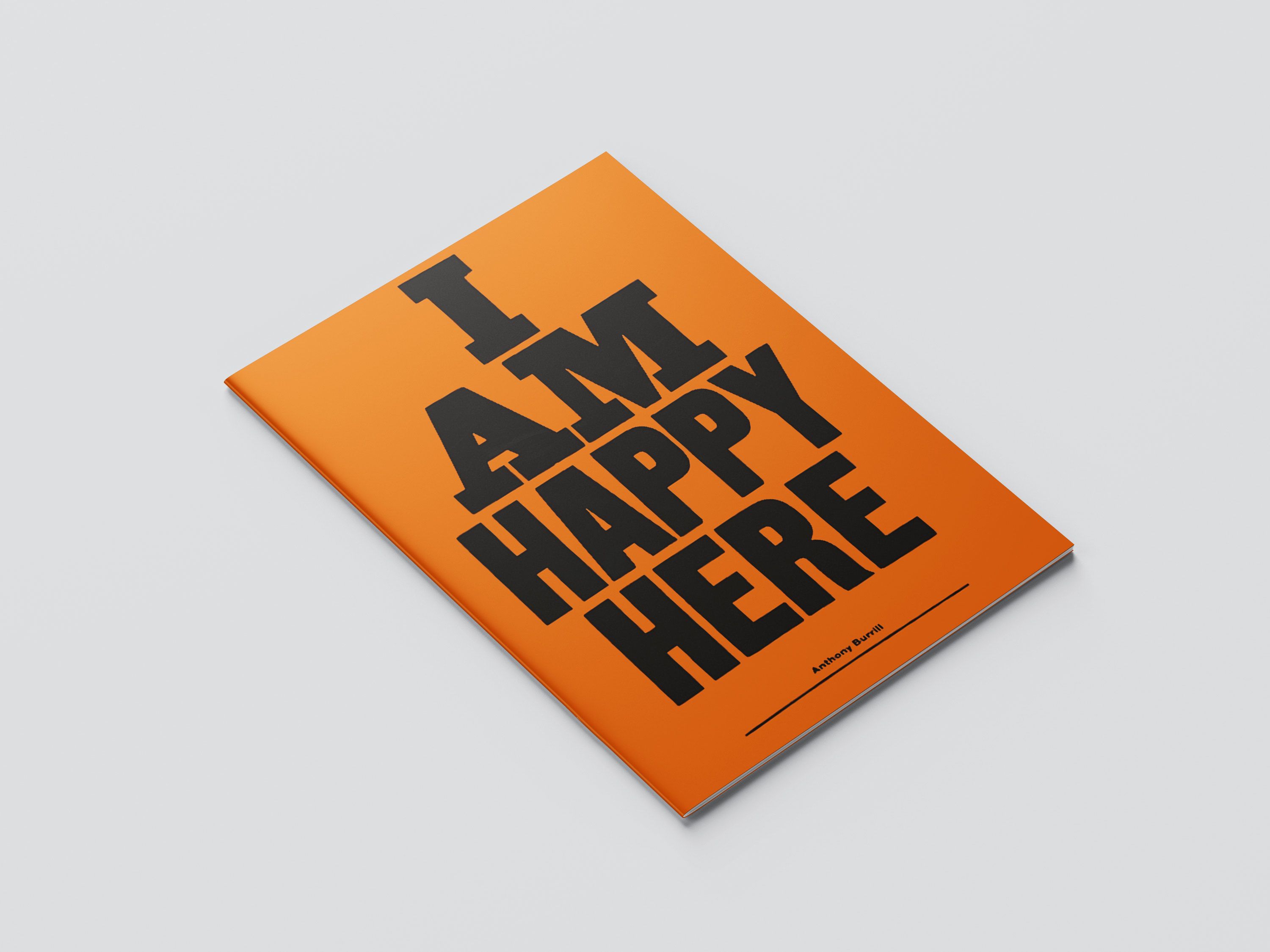 Quaderno I am happy here orange